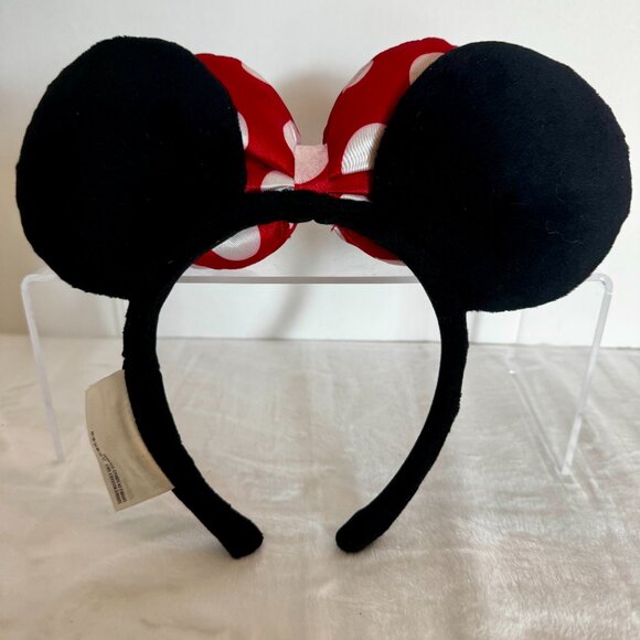 Disney Girls Minnie Mouse Headband Ears Red Polka dot Bow - Picture 6 of 13